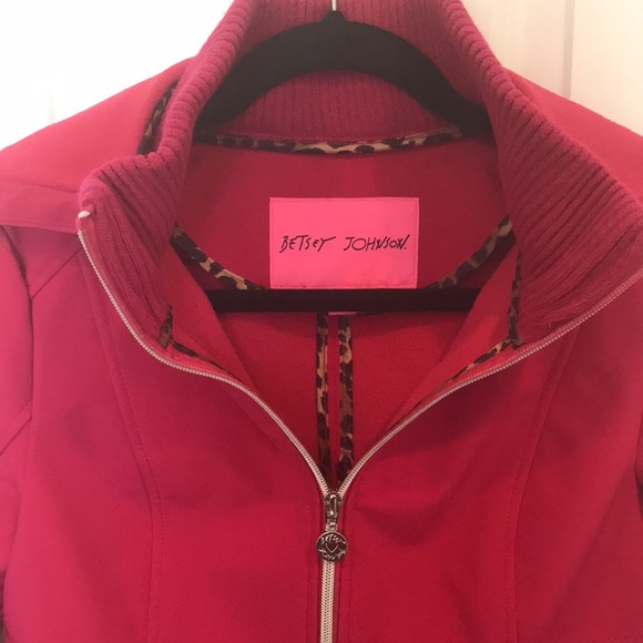Betsey Johnson Soft Shell Hooded Jacket - Sz S - Picture 2 of 10